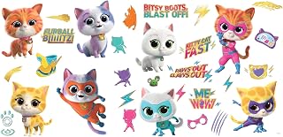 RoomMates RMK5541SCS Disney Junior SuperKitties Peel and Stick Wall Decals