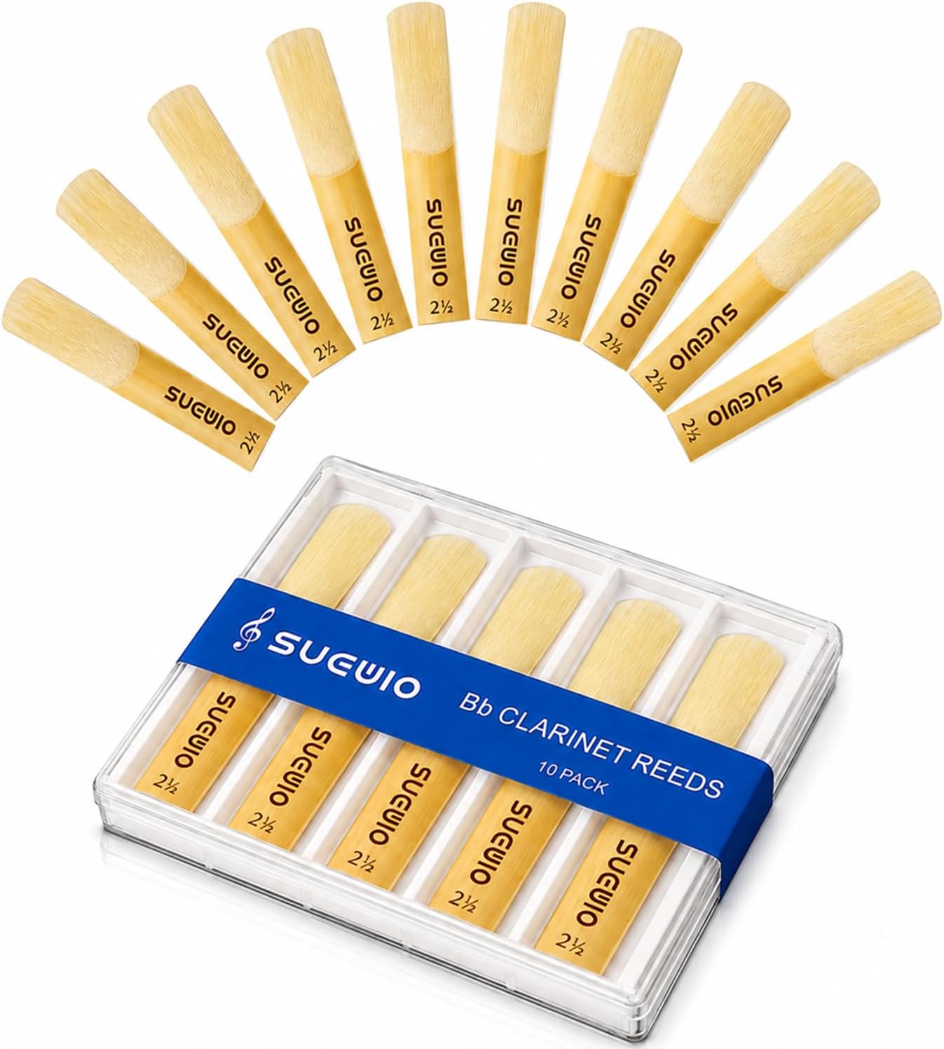 - Bb Clarinet Traditional Reeds, Strength 2.5, Box of 10
