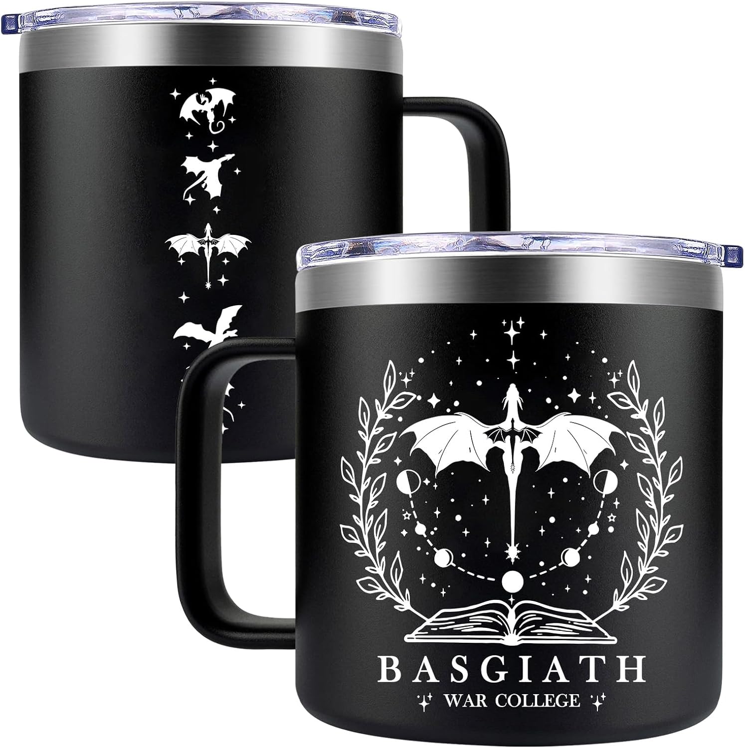 Fufendio Fourth Wing Funny Mug 14oz, Fourth Wing Gift Merch, Inspired Fantasy Book Lover Gifts, 4th Wing Bookish Dragon Merchandise