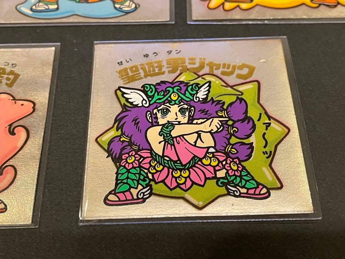 旧ビックリマンシール　第15弾ヘッド　聖霊牛若　聖豊フッド　聖遊男ジャック 旧ビックリマンシール 第15弾ヘッド 聖霊牛若 聖豊フッド 聖遊男