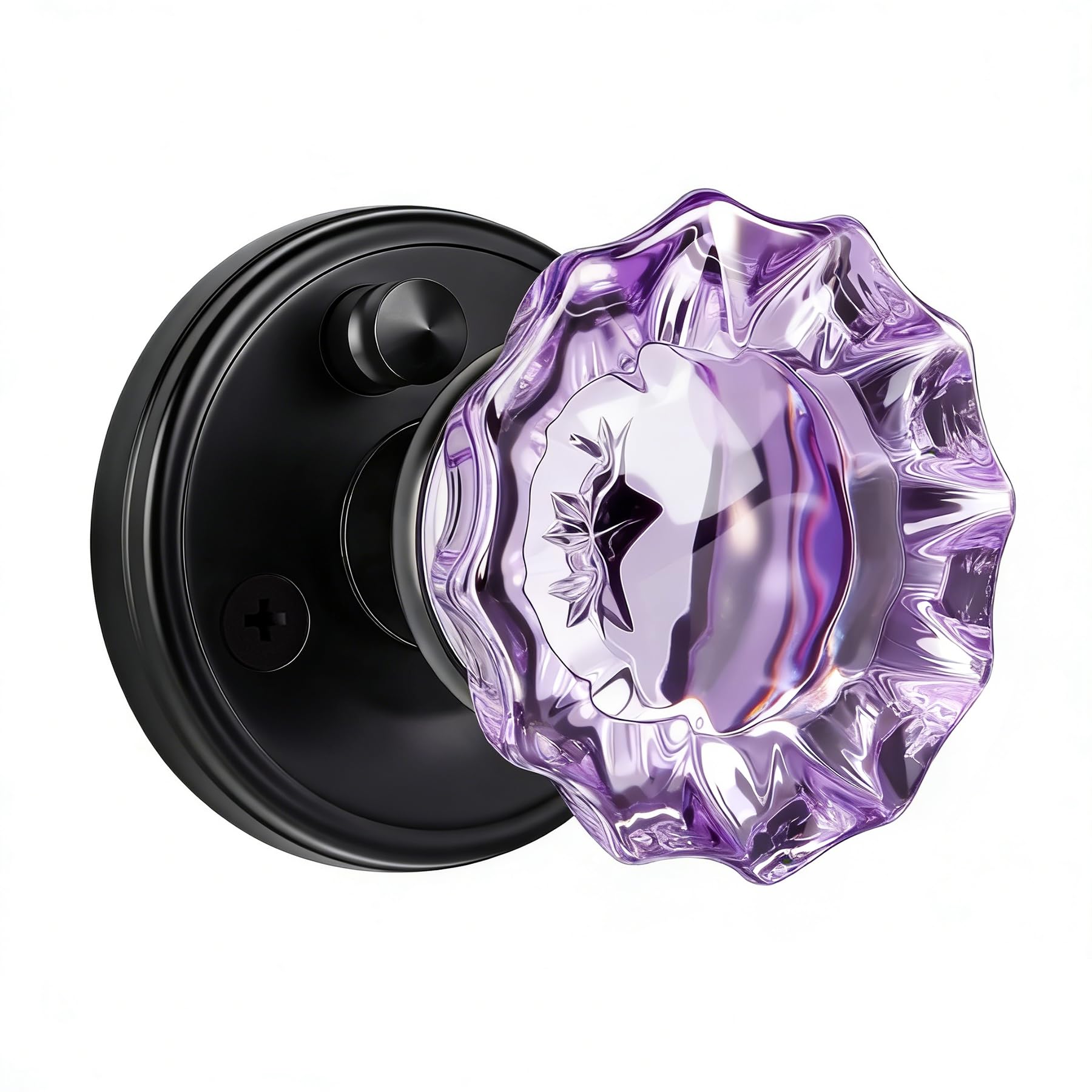 Glass Door Knobs Interior Vintage Privacy Door Knob with Lock — Amazon image 23