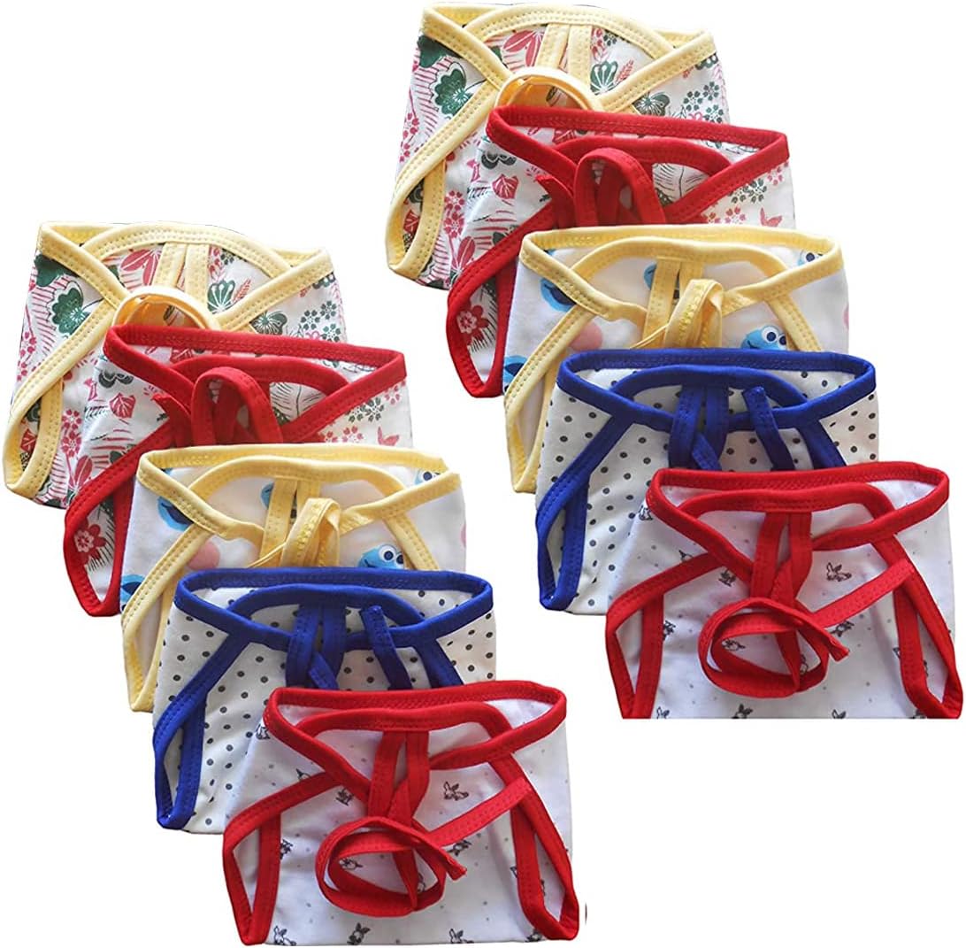 Tinchuk Newborn baby Soft Hosiery cotton cloth Diaper double layer nappies Multicolor (0-6 months) (10 PIECE)