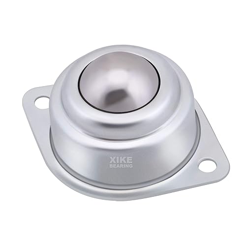 Miniatura 4 de XiKe Paquete de 8 rodamientos de transferencia de bolas de rodillo de 1 pulgada, unidad de transferencia de bolas de acero cromado duro con rodillos