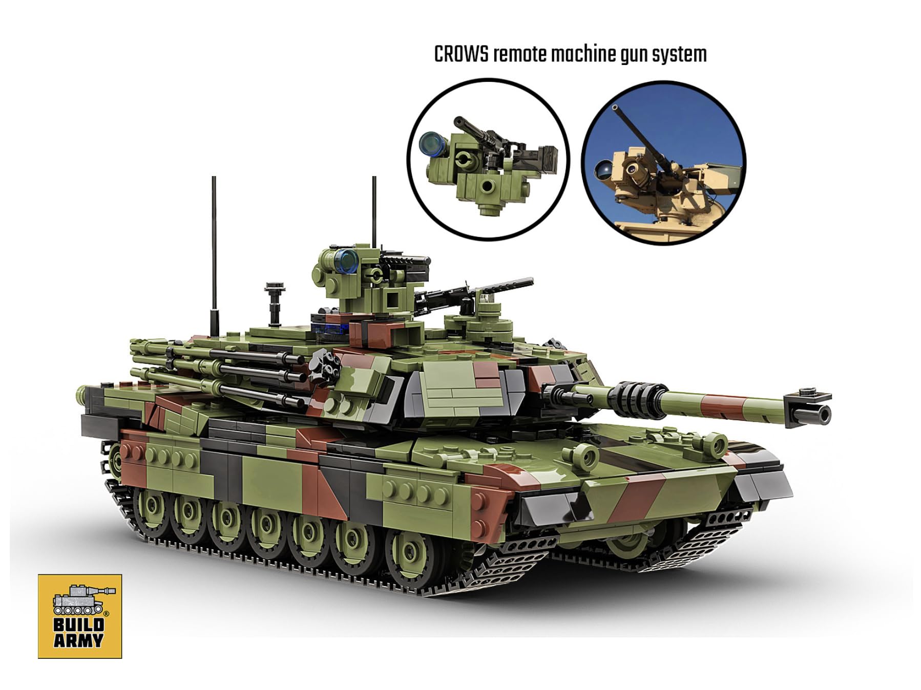 USA M1A2 Abrams główny czołg bojowy model cegły klocki 1376 szt