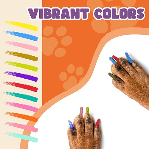 Miniatura 2 de Avont Bolígrafo de esmalte de uñas para perros, 12 colores de secado rápido, pintura de uñas para perros, esmalte de uñas seguro para perros,