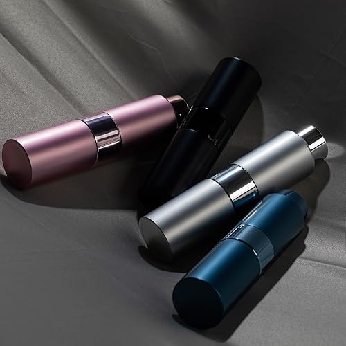 Miniatura 3 de Atomizador de perfume de 0.7 fl oz, botella de spray de colonia de viaje, dispensador de rociador vacío mini (plata, 1 unidad)