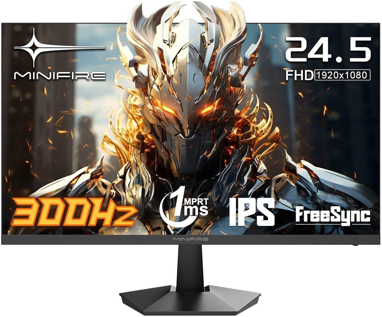 Minifire 25 Inch Gaming Monitor 240Hz/300Hz, FHD 1920x1080, PC Minifire 25 Inch Gaming Monitor 240Hz/300Hz, FHD 1920x1080, PC