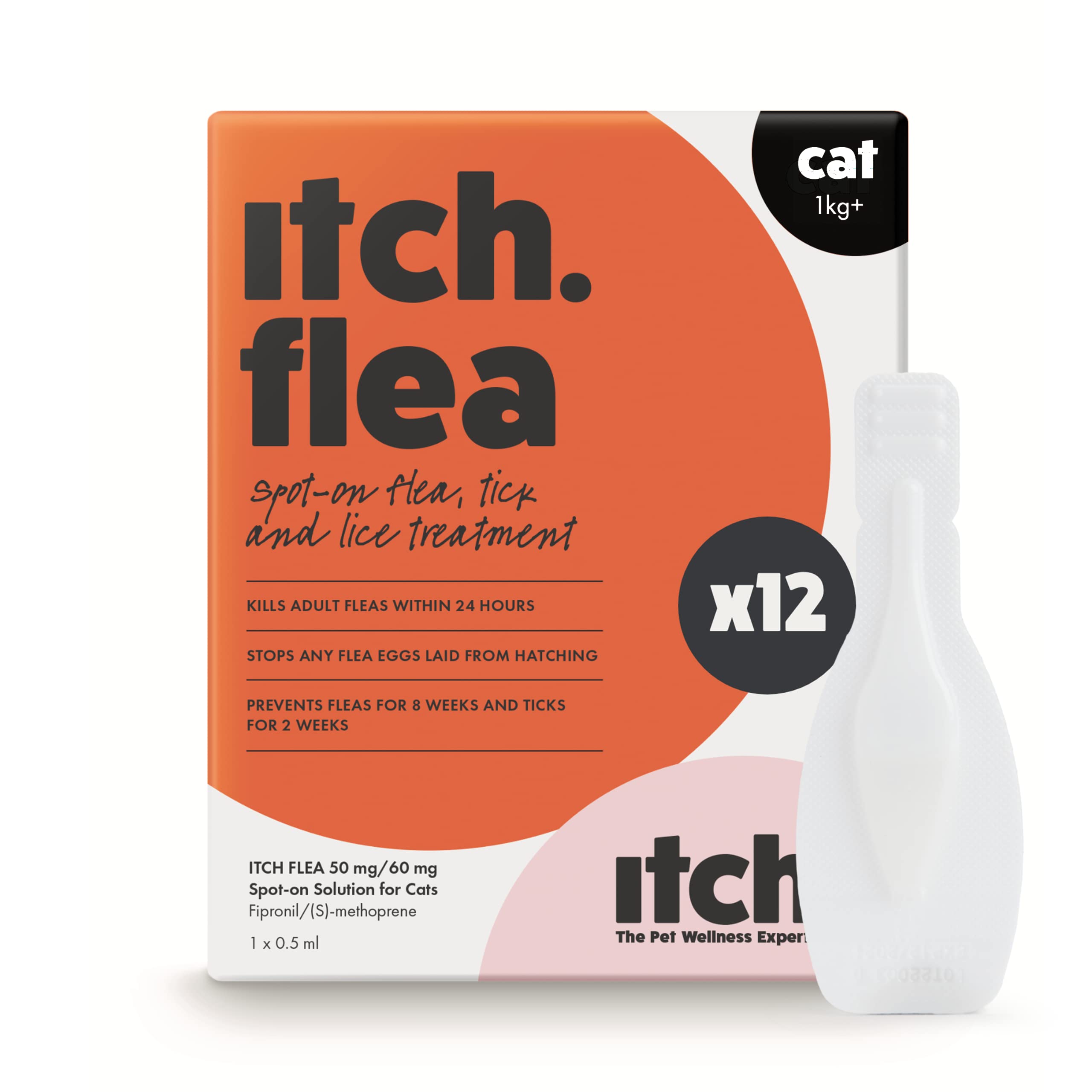 Buy Itch Flea & Tick SpotOn Solution for 1kg+ Cats Kills Fleas
