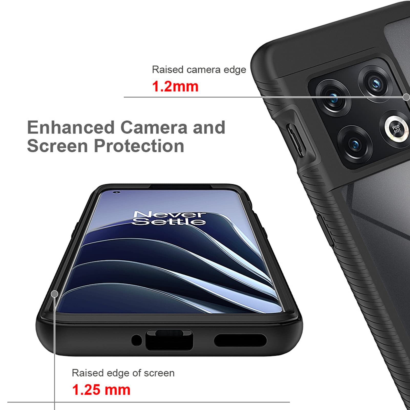 Etui do OnePlus 10Pro 6,7 cala, wytrzymałe, dwuwarstwowe, amortyzujące wstrząsy etui na telefon, fioletowe