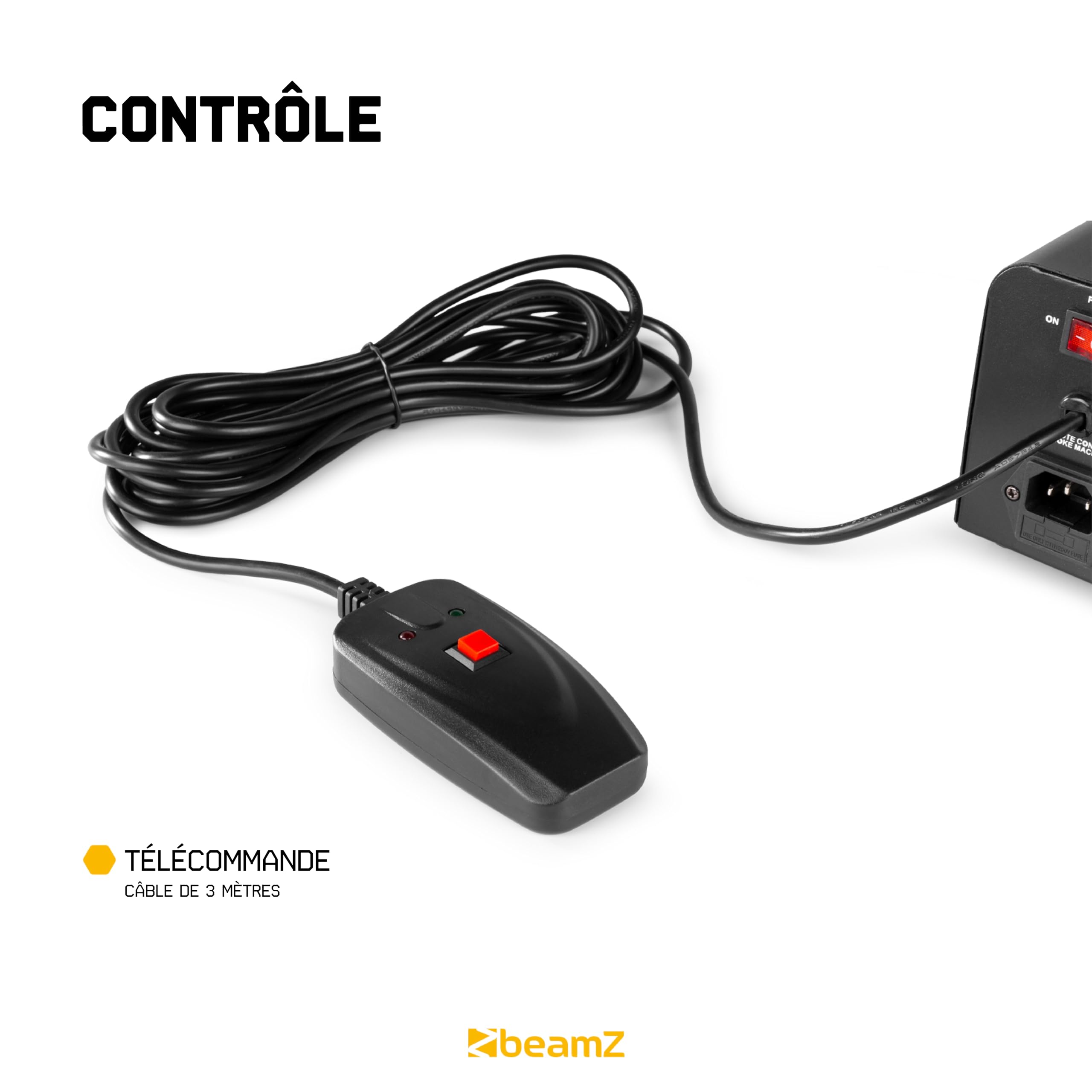 BeamZ S700 Machine à Fumée Solide et Compacte, 700 Watts, Télécommande 3 m, Réservoir 0.4 L, Préchauffe Avant Utilisation : 3 minutes, Idéal pour votre Soirée avec des Jeux de Lumière