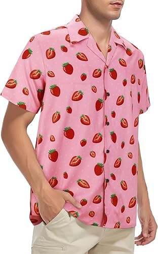 Miniatura 10 de Camisas hawaianas para hombre camisas casuales de playa con botones camisas florales de manga corta para hombre