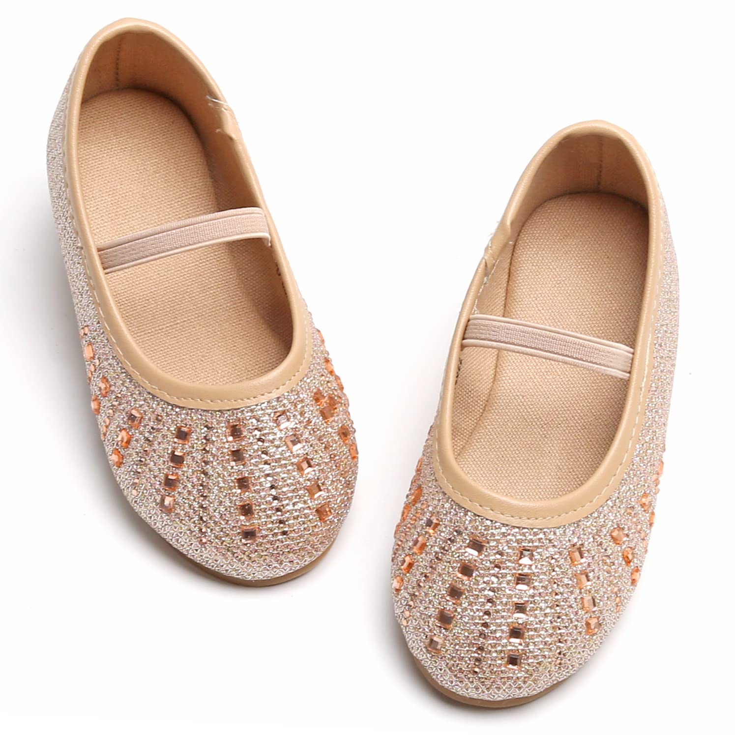 GINFIVE Toddler Girls Dress Shoes Little Girls Mary Janes Ballerina Flats Shoes Toddler