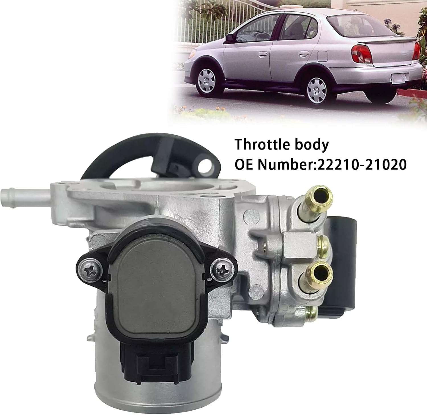 Bruce & Shark 22210-21020 Throttle Body With Sensor for Scion XA XB 2004-2006 & for Toyota Echo 2000-2005, Direct Replacement for A/T M/T Transmissions (Front Engine)