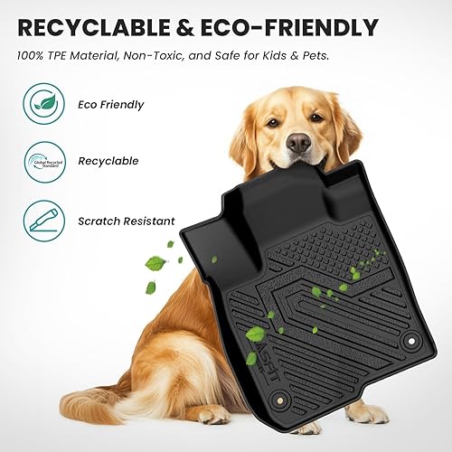 Miniatura 8 de LASFIT Floor Mats & Cargo Mat with Backrest Mat for Honda HRV 2026 2025 2024 2023 Sport/LX/EX-L & for Acura ADX 2025-2026, All Weather TPE Custom