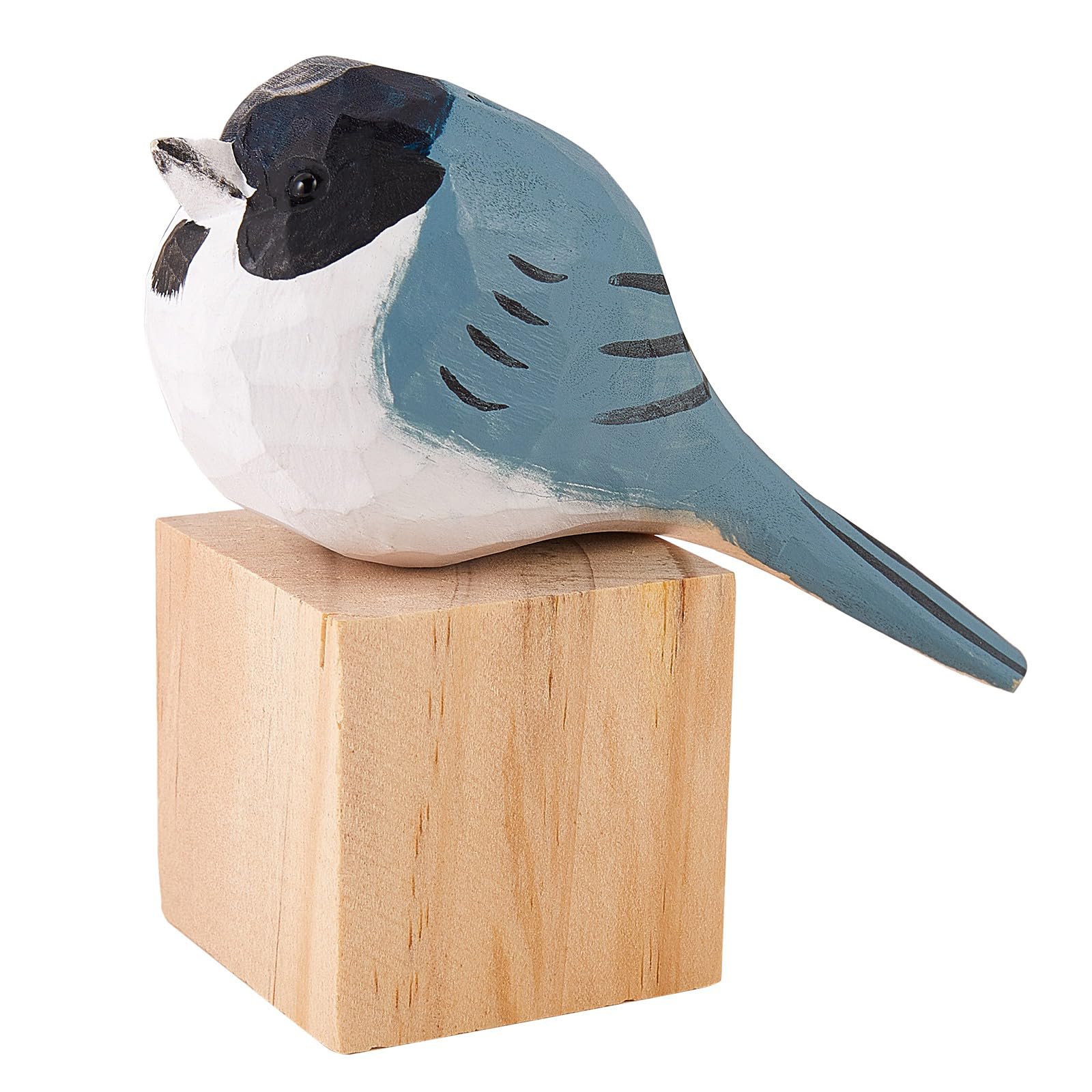 WEWAYSMILE Hand Carved Wooden Bird Figurine, Painted Statue