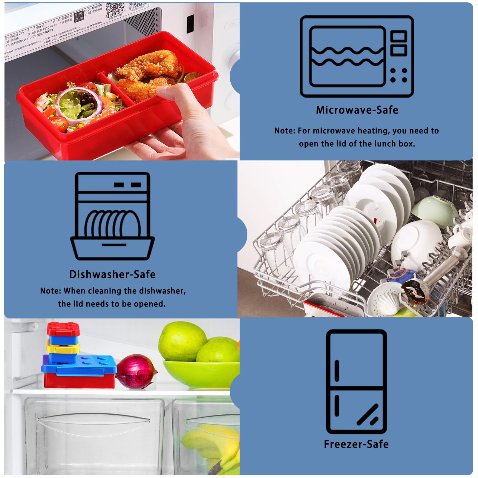 Kinder Brotzeitbox 1300ml - Auslaufsichere Lunchbox Mit Fächern