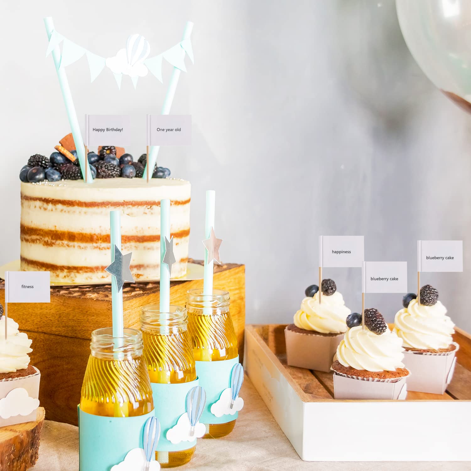 300 Pcs Drapeau Cure-Dent étiquettes D'aliments pour Buffets étiquettes Vierges pour Mini-Gâteaux