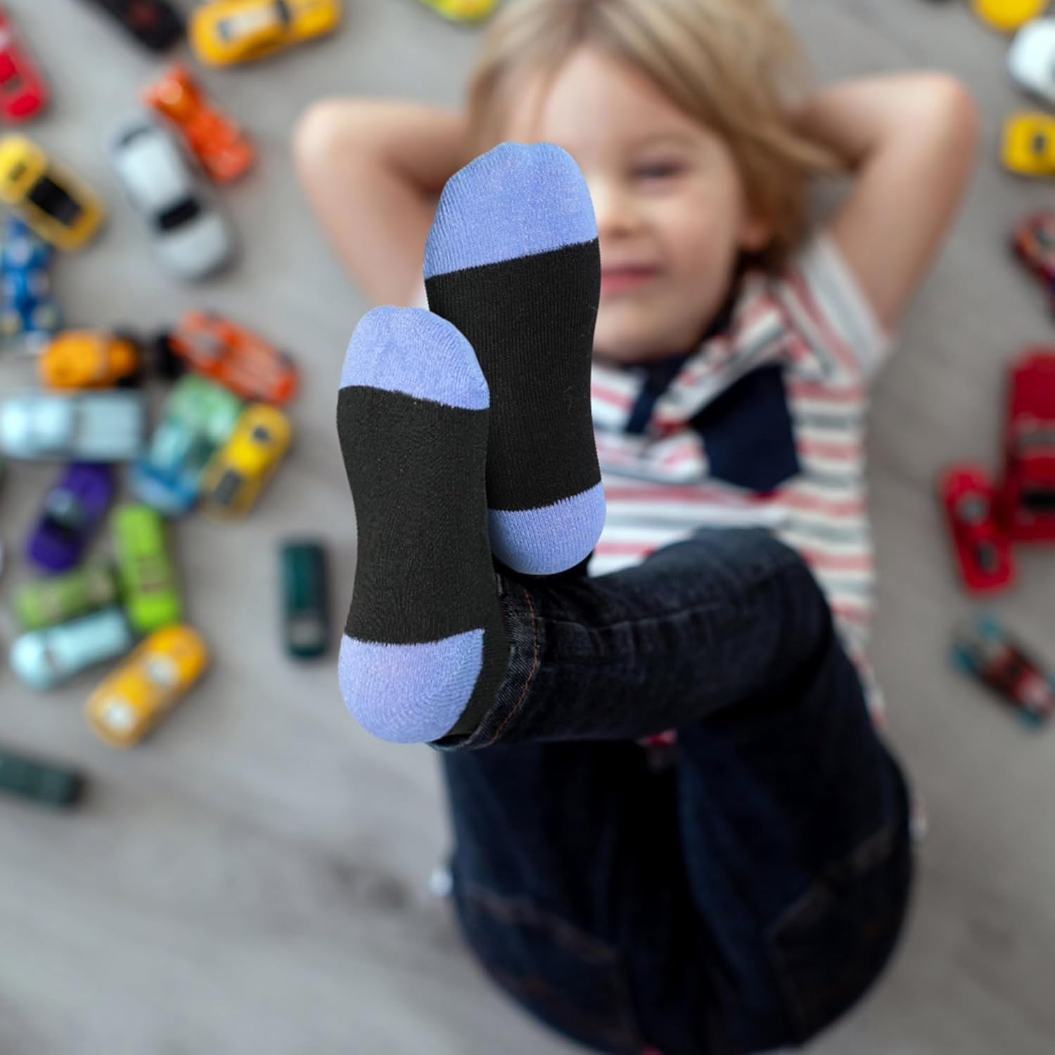 25 Pairs Toddler Kids Socks, Ankle Athletic Low Cut Short Socks for Boys Girls 1-14 Years - Image 3