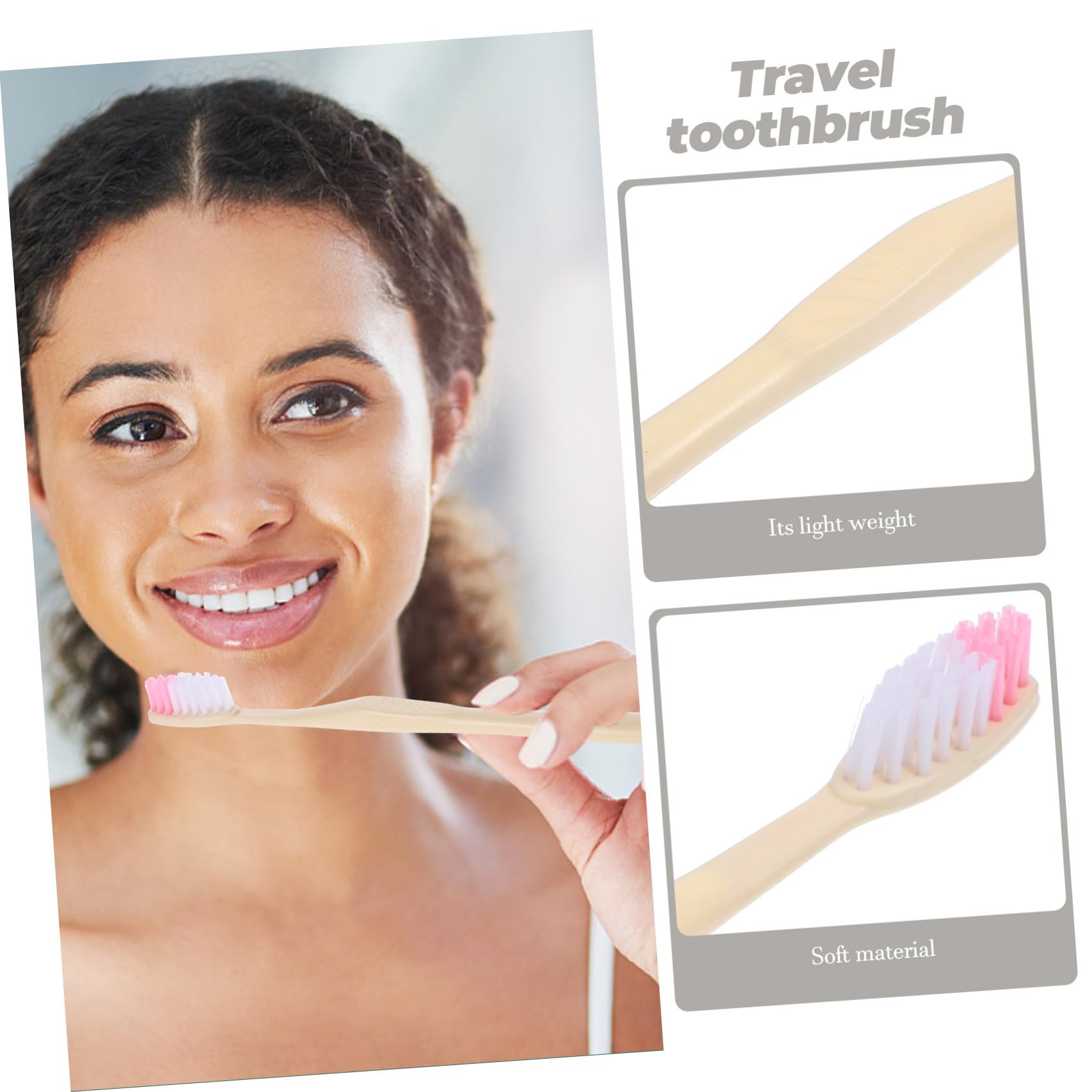 Set 100 Pezzi Spazzolini da Denti Monouso con Dentifricio, Confezionati Singolarmente, Spazzolino da Viaggio Usa e Getta per Hotel, Scuola e Campeggio, Igiene Orale Stili multipli