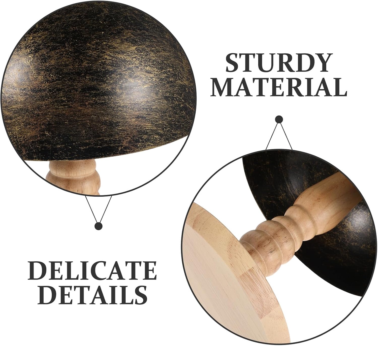 OSALADI Hat Display Stand with Wooden Base Bronze Dome Hat Rack Tabletop Organizer for Baseball Caps Storage in Closet Or Dresser
