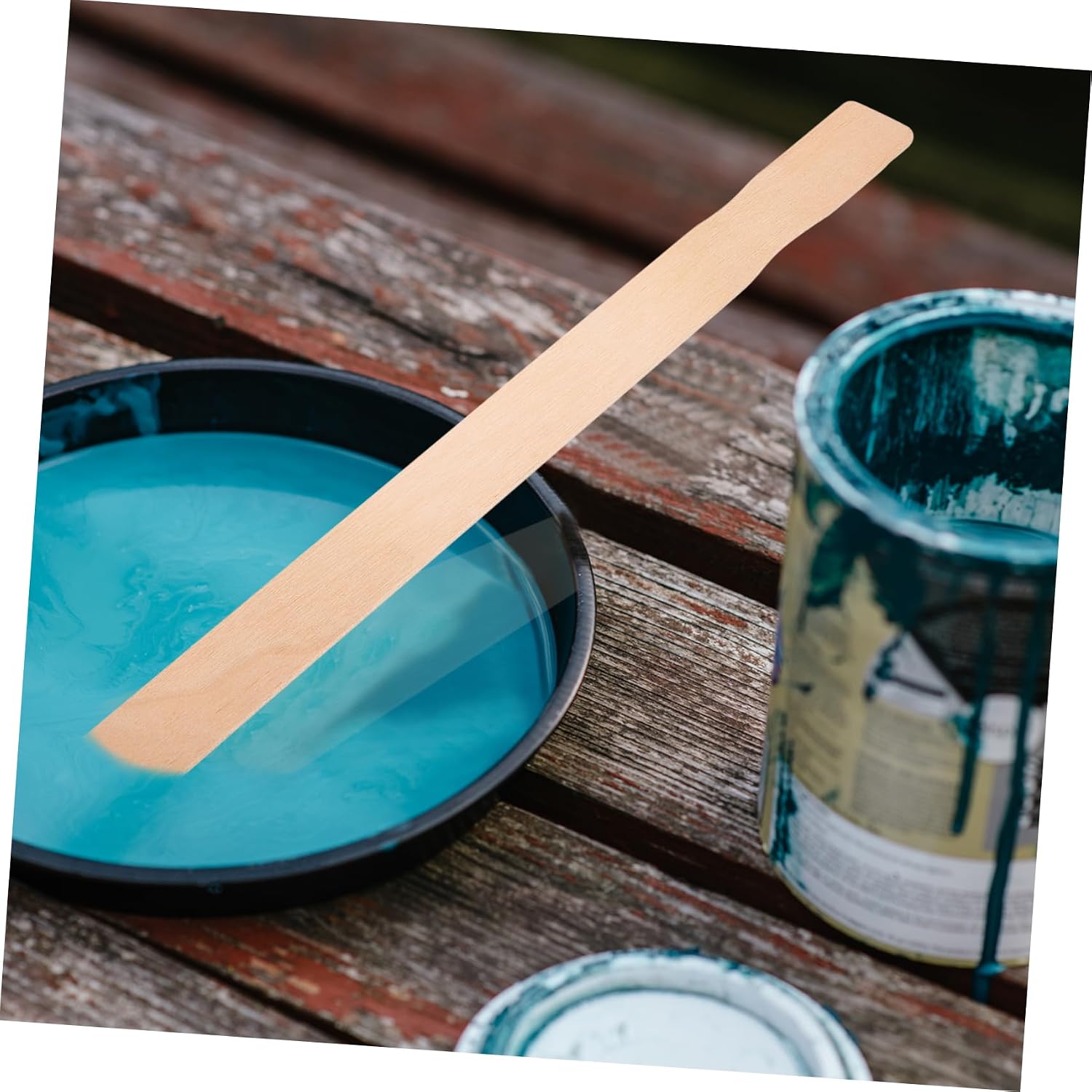 20pcs Wood Paint Stirring Sticks Paint Stirrer Stir Wand Stir Rod Safe for Oil Mixing