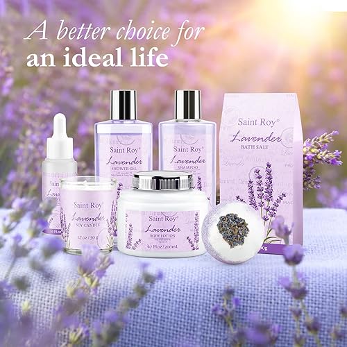 Miniatura 6 de Regalos perfumados de lavanda para mamá, cestas de regalo de spa para mujer, cestas de spa para mujer, regalo de lavanda para mujeres, juego de
