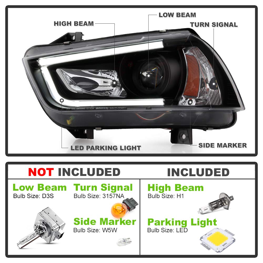 Dodge Charger Led Headlights 8000K LED Headlight Kit For Dodge Charger  (2011-2014) – Hi/Lo Beam, 4 Bulbs 2015 Dodge Durango Headlight Bulb