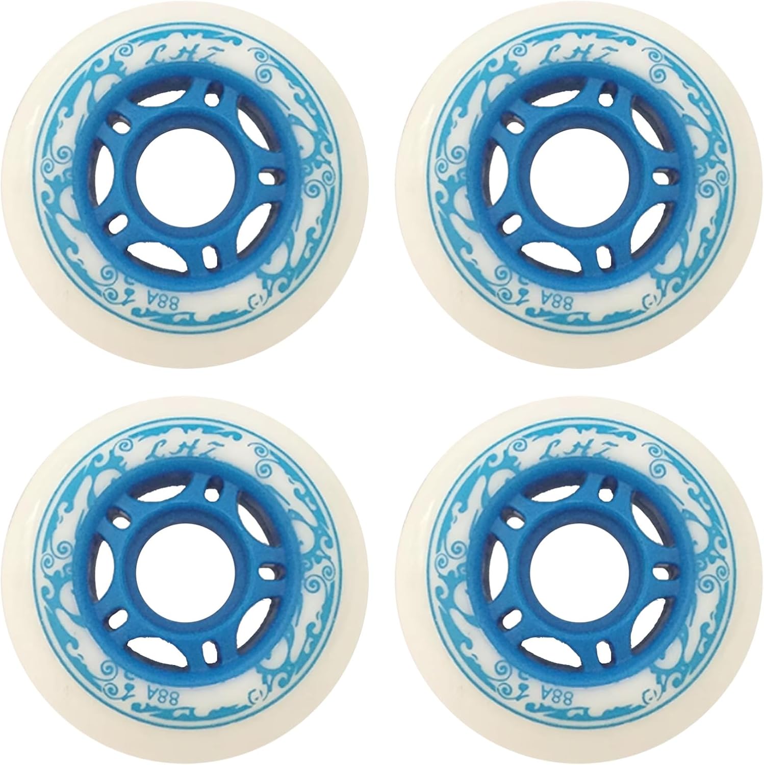 Skate Wheels Replacement, Skateboard Wheels 4 Pack 64mm68mm Inline Roller Skate Wheels Indoor 88A Without Bearing Roller Skate Wheels Indoor for Roller Blade Wheel Replacement
