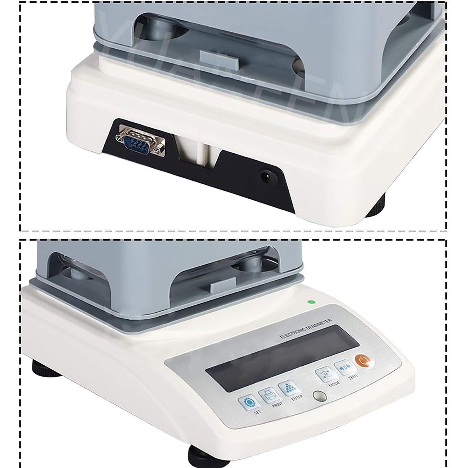 Densimetro elettronico for solidi,alta precisione 0,001g/cm3,misuratore di densità for granuli di gomma plastica,for test di densità di granuli di gomma plastica(1200A)