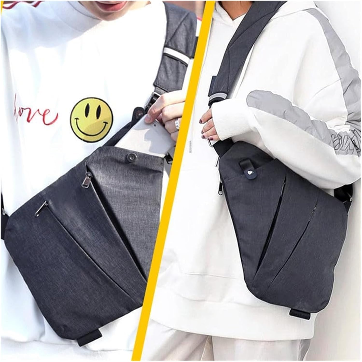 Celekke、クロスボディスリングバッグ、盗難防止クロスボディバッグ、クロスボディスリングバックパックスリングバッグ、旅行ハイキン