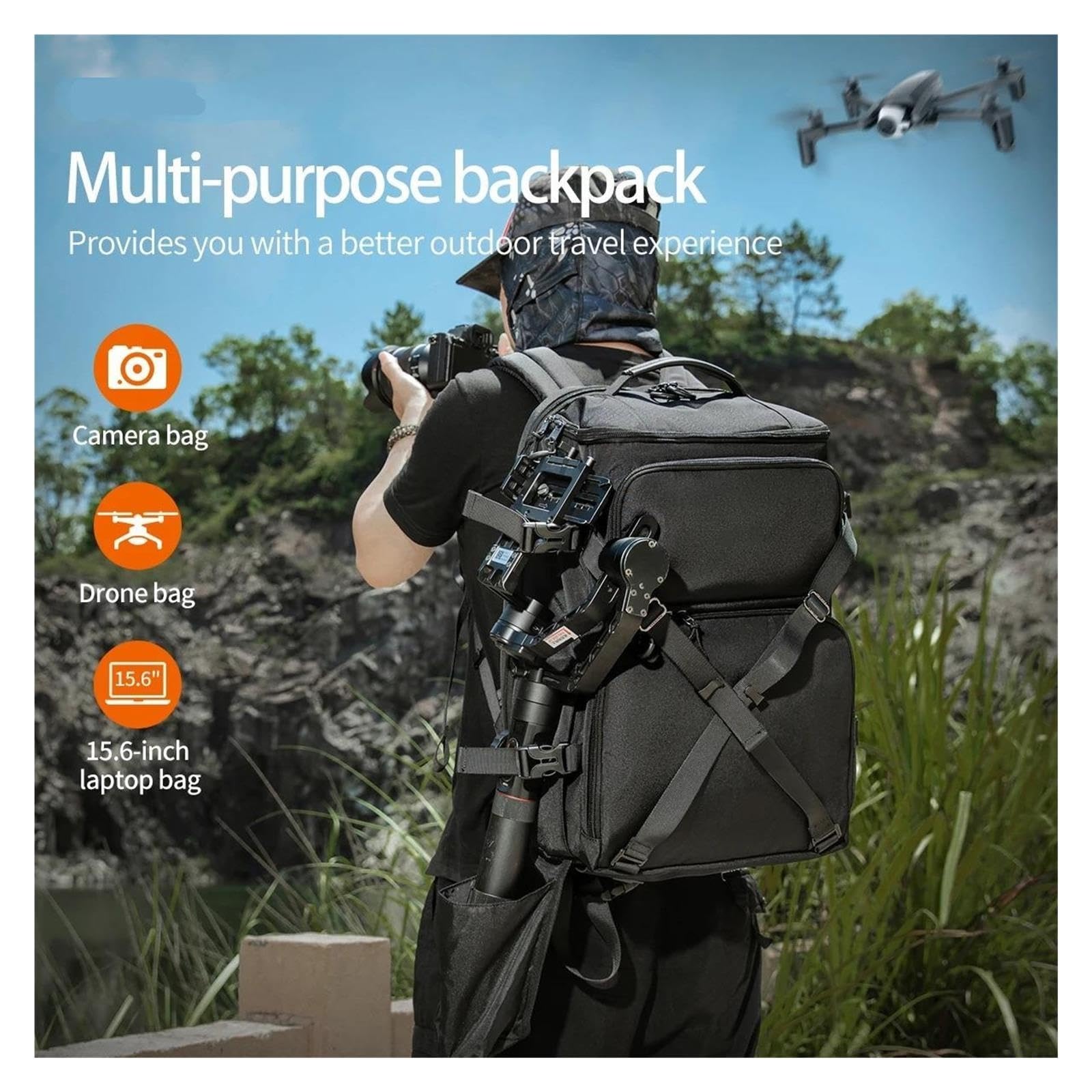 Compatible avec Tigernu, sac à dos étanche for appareil photo