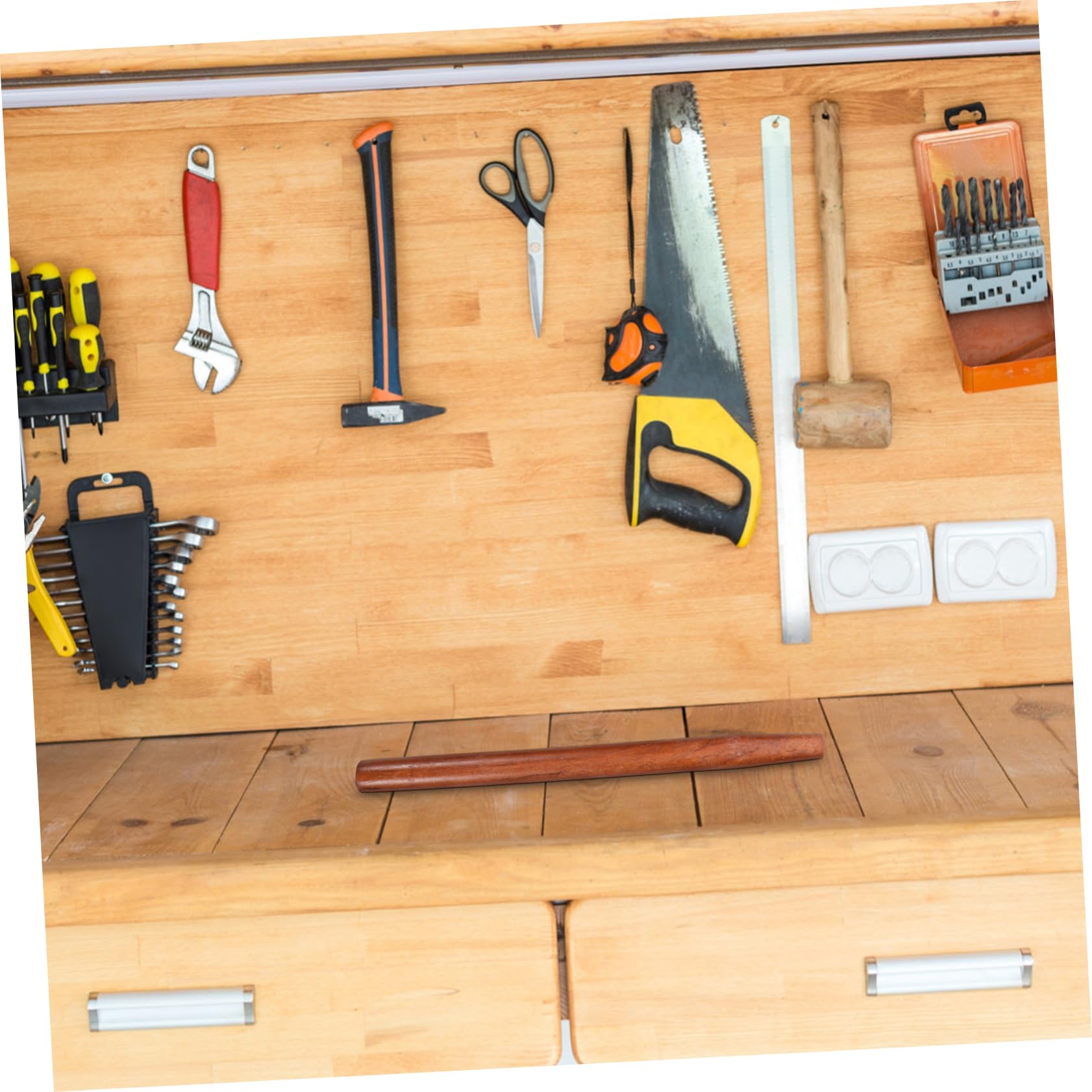 BESTonZON 4 Stück Holzstiel für Werkzeuge mit Langem Ergonomischem Griff Hartholz Ersatz Griff für Schaufeln und Hacken für Gartenarbeit und Landwirtschaft
