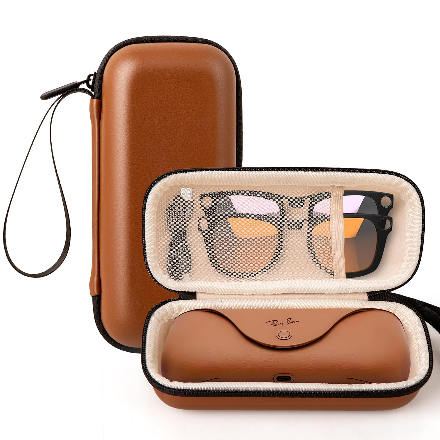 Hard Carrying Case for Ray-Ban Meta Smart Glasses Travel Carrying Case Compatible with Wayfarer Skyler Headliner Models