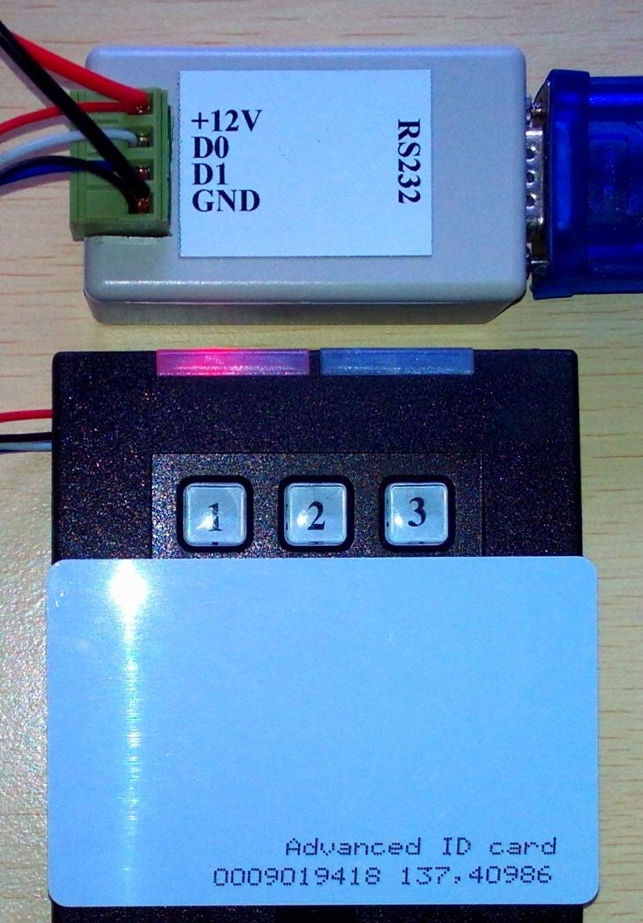 Wiegand Convertisseur WG26/34 vers port série RS232, conversion mutuelle bidirectionnelle/entrée et sortie de texte ASCII (mâle)