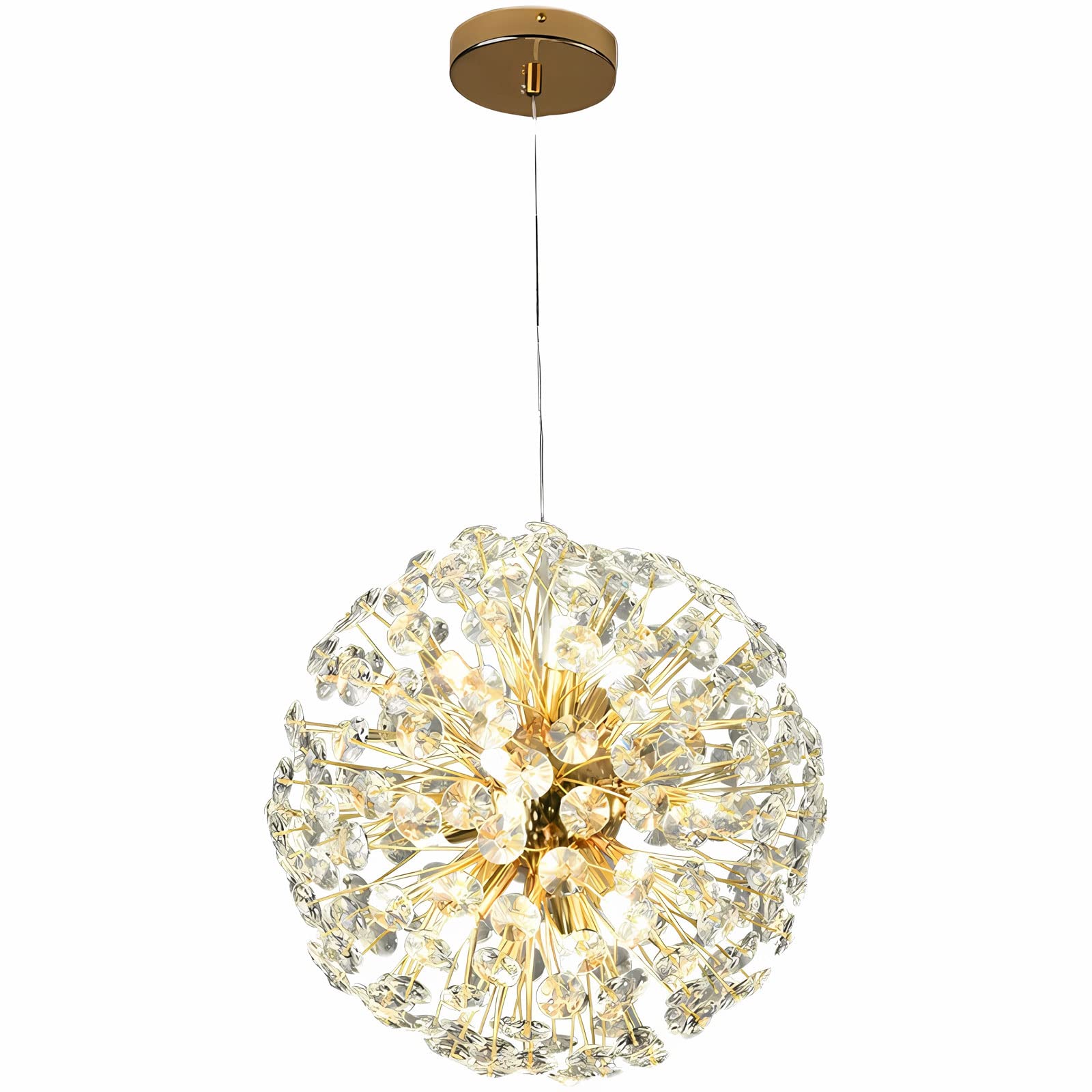 KXEcoLife Crystal Pendant Lamp Modern Chandelier Light For Living Room Bedroom Restaurant Kitchen Corridor Hallway