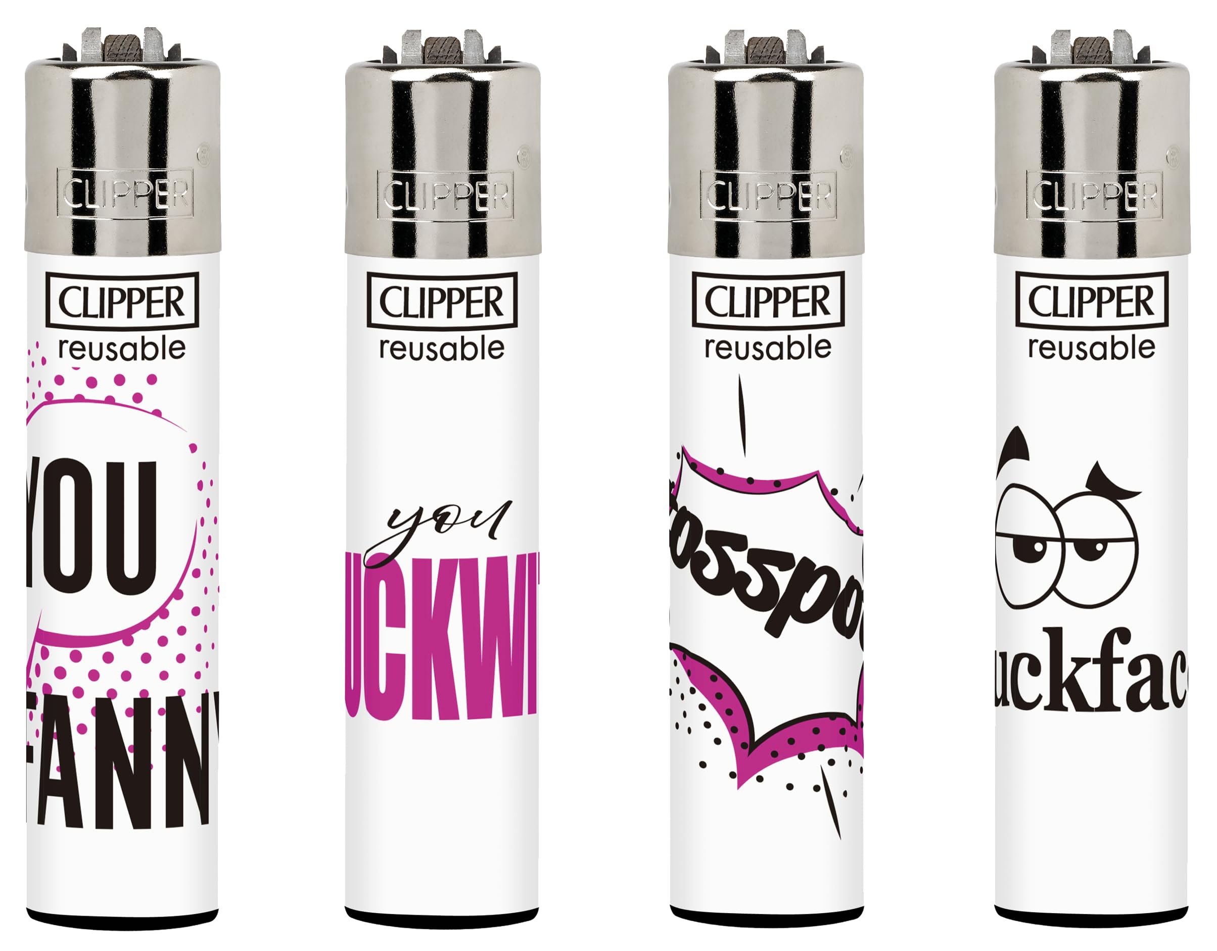 Ksp partners ltd e-commerce 4 x CLIPPER LIGHTERS - NO FEUL NAUGHTY WORDS 8