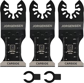 3 Pcs Multi Tool Blades for Metal Cutting, Carbide Multitool Blades with TiAlN-Coated Teeth, Universal Quick Release Oscillating Saw Blades, Compatible with Bosch Fein Makita Milwaukee Ryobi