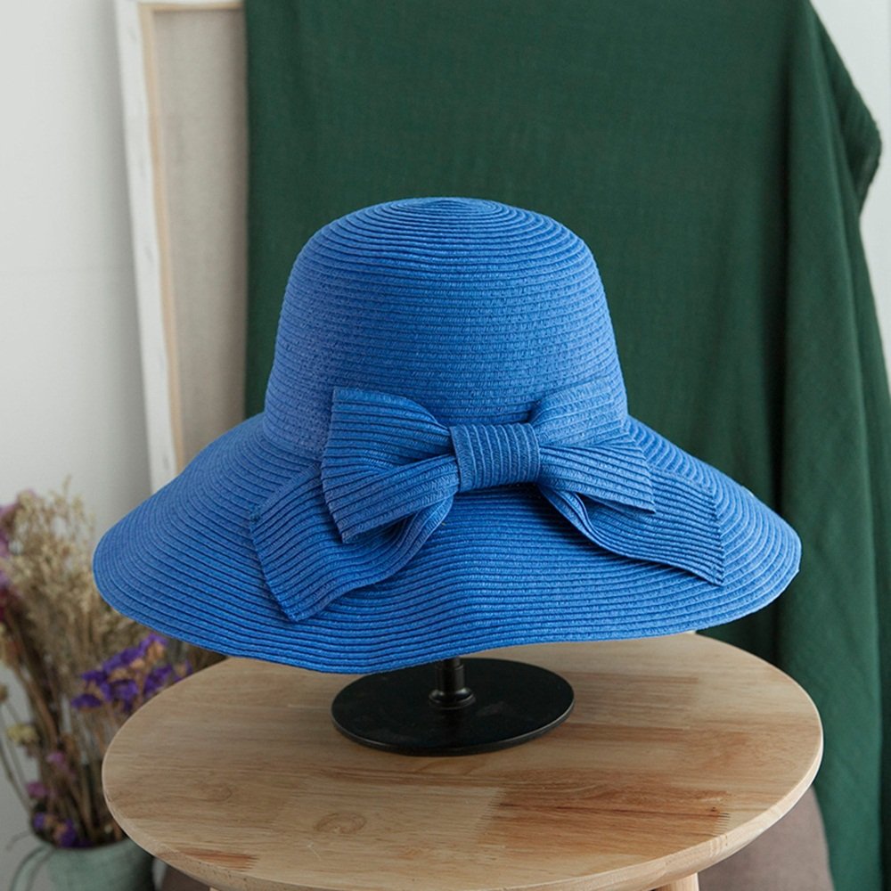 Chapeau de paille respirant et pliable à large bord pour protection solaire