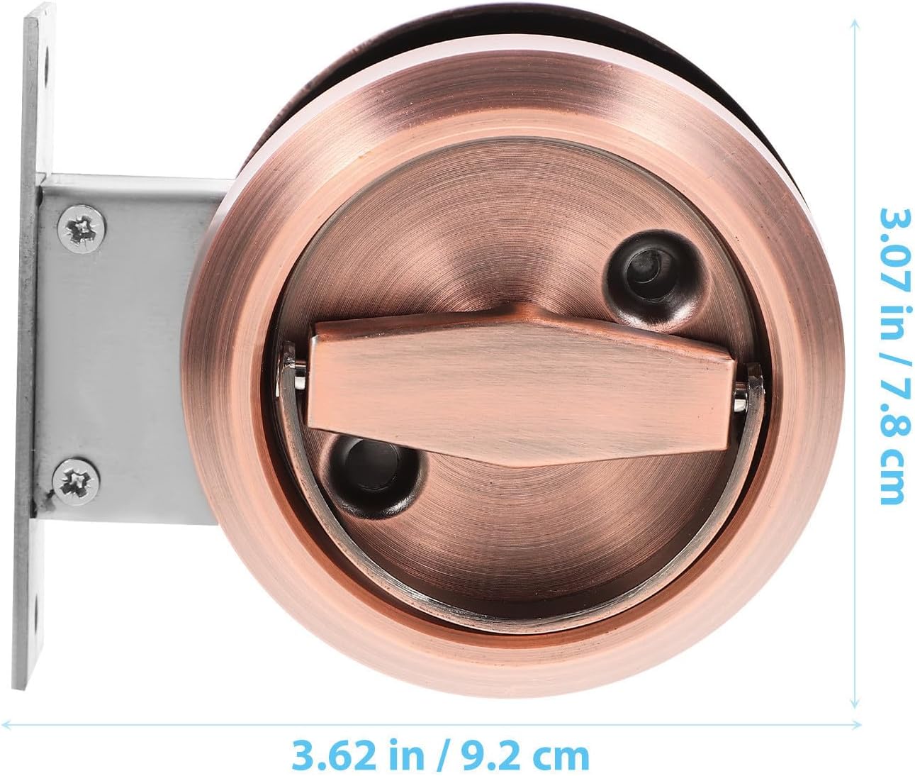 Zerodeko Invisible Door Lock with Stainless Steel Material and Smooth Surface, Double-Sided Round Furniture Pull Handle Lock for Sliding Doors, Comfortable Grip Suitable for Home Use