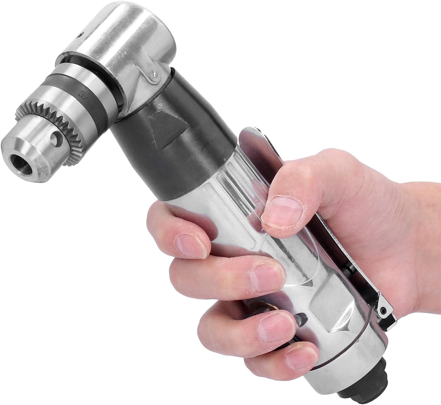 Haofy Air Angle Reversible Drill 90 Degree Pneumatic Drilling Tool with Wrench Forward and Reverse Function High Efficiency for Iron Plate and Wood Board