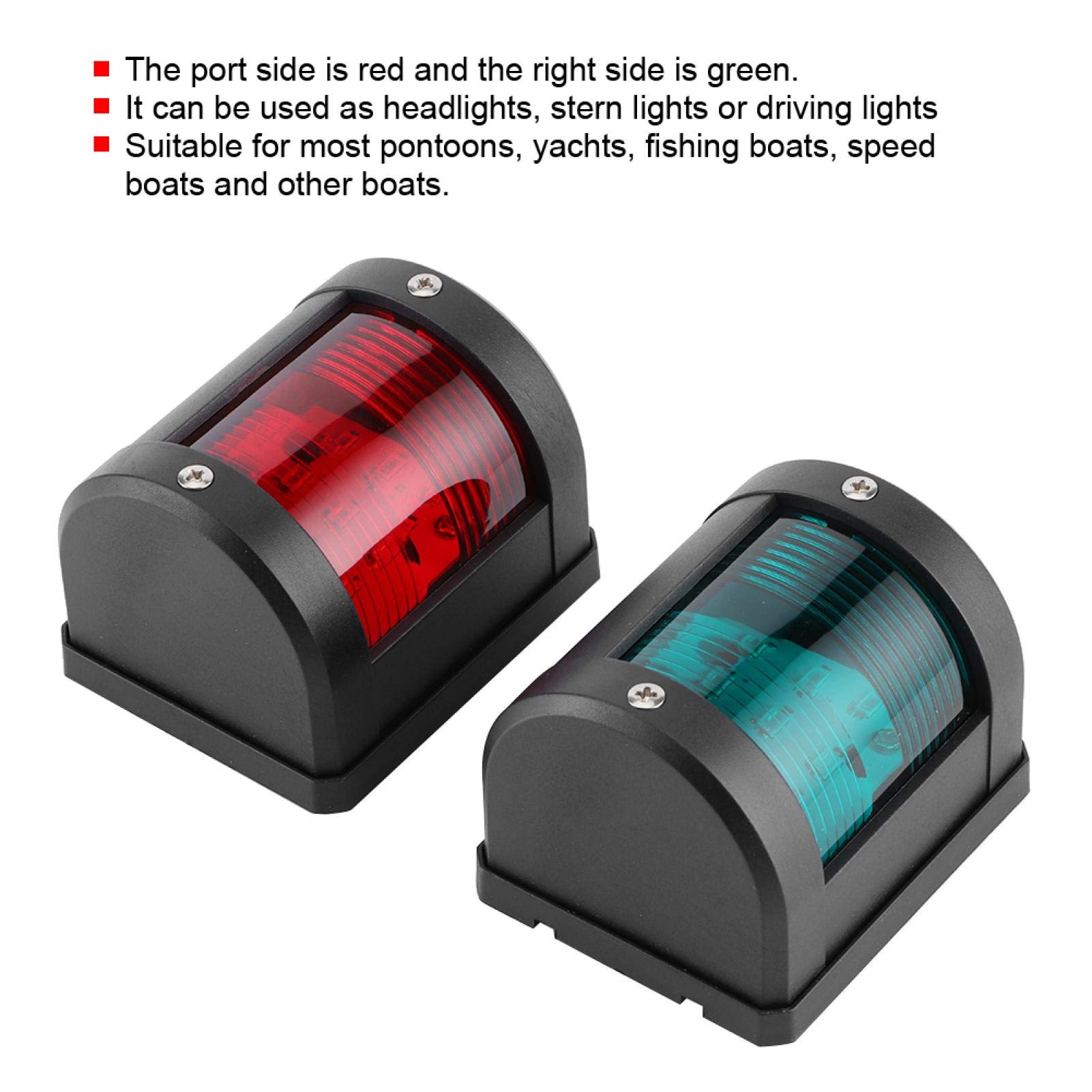 Par de luz de advertencia de navegación LED rojo verde de lámpara de señal IP66 para yate de barco marino 12Vlalizas navigation light,marine navigation lights,navigation lights,navigation light navig