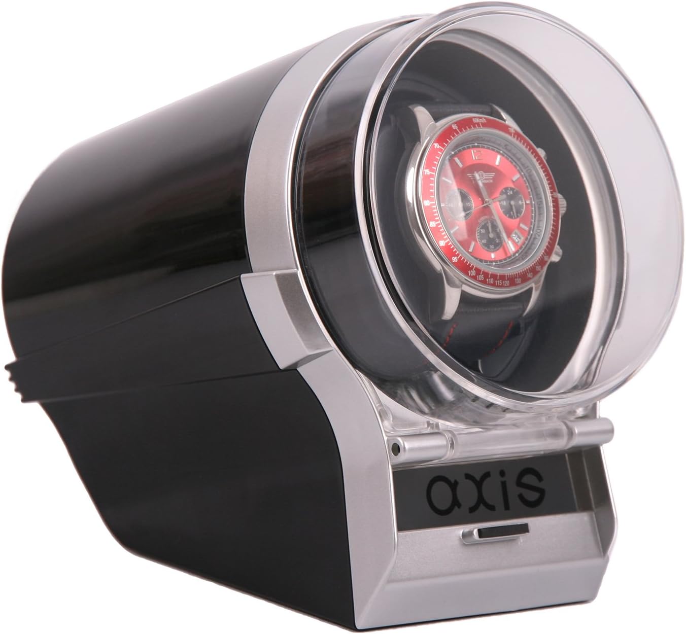AXIS® Single Automatic 1 Watch Winder Black and Silver AXW097s