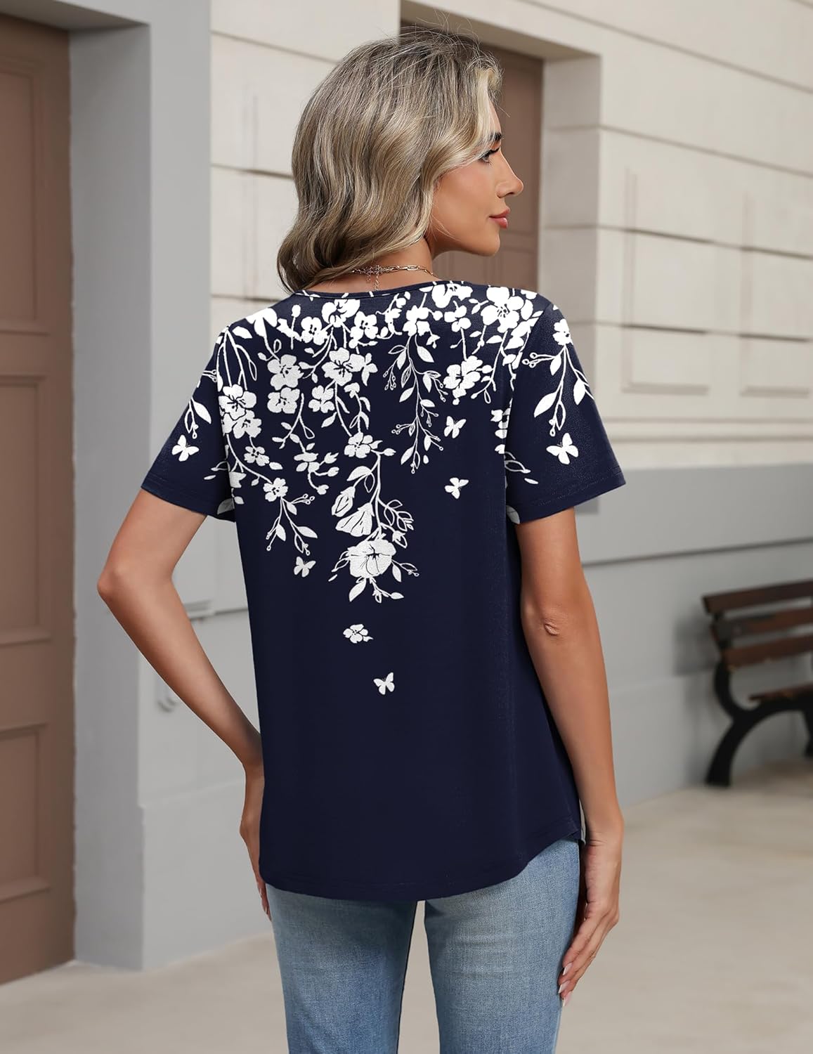 ZEAGOO Womens Summer Tops 2026 Short Sleeve Shirts V Neck Pleated Tunic Tops Work Blouses Business Casual Outfits S-3XL - Image 6