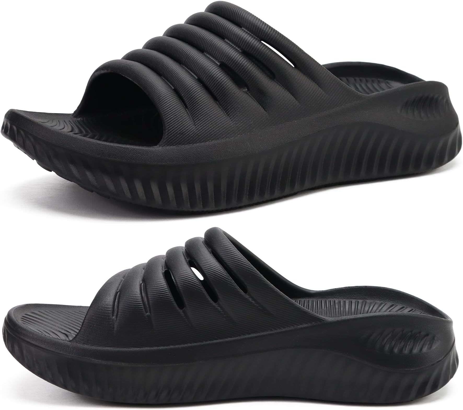 Womens Recovery Sandals With Comfortable Plantar Fasciitis Support,Ladies Orthotic Open Toe Sport Slides Thick Cushion Reduces Stress on Feet,Joints & Back Post-Exercise