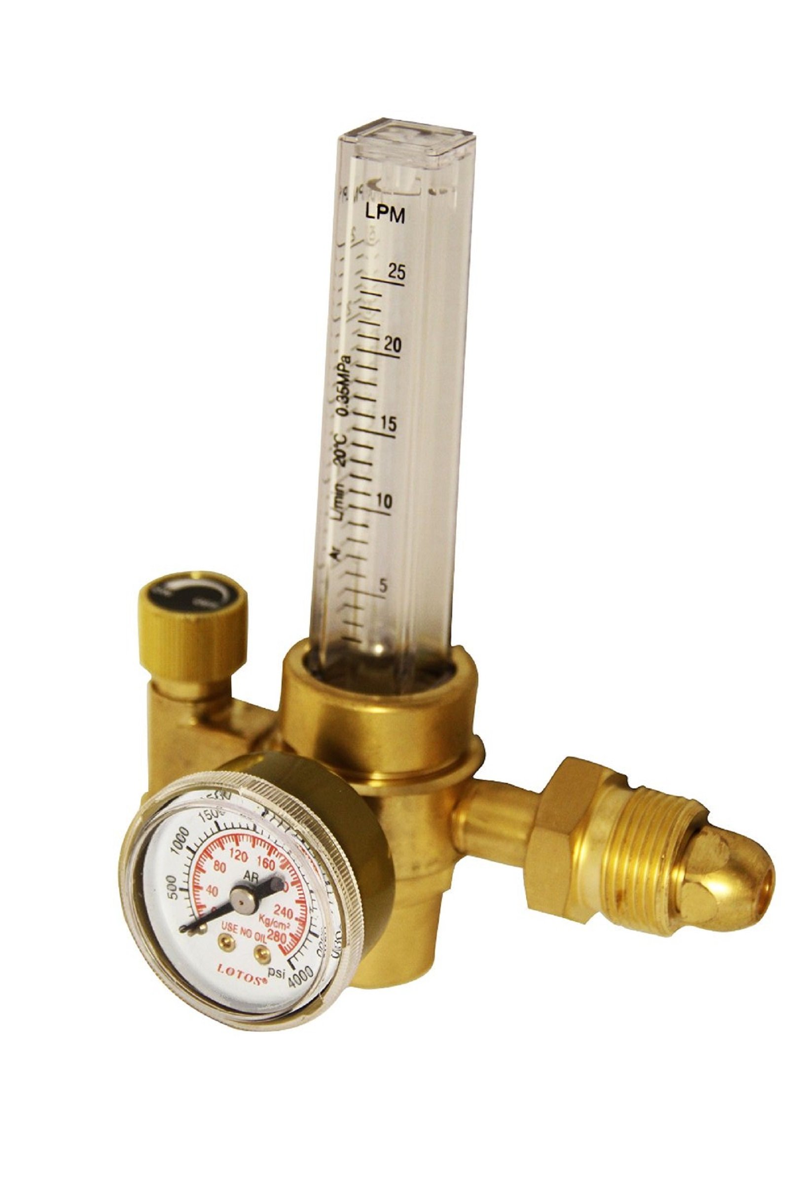 LOTOS Argon CO2 Flow Meter Welding Welder Regulator Gauge Gas Welder Gas Regulator (for LOTOS MIG140 MIG175 Tig200 TIG200DC Welder) (AR03)
