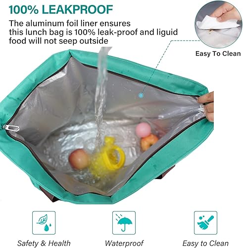 Miniatura 7 de FOROUT Jumbo Insulated Cooler BagInsulated Grocery Bags With Zippered Top Transport Cold Or Hot Food Apply To Delivery Bag