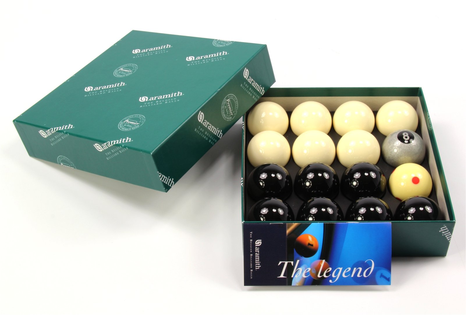 Aramith EXCLUSIVE SILVER 8 BALL Edition BLACK & WHITE Pool Balls