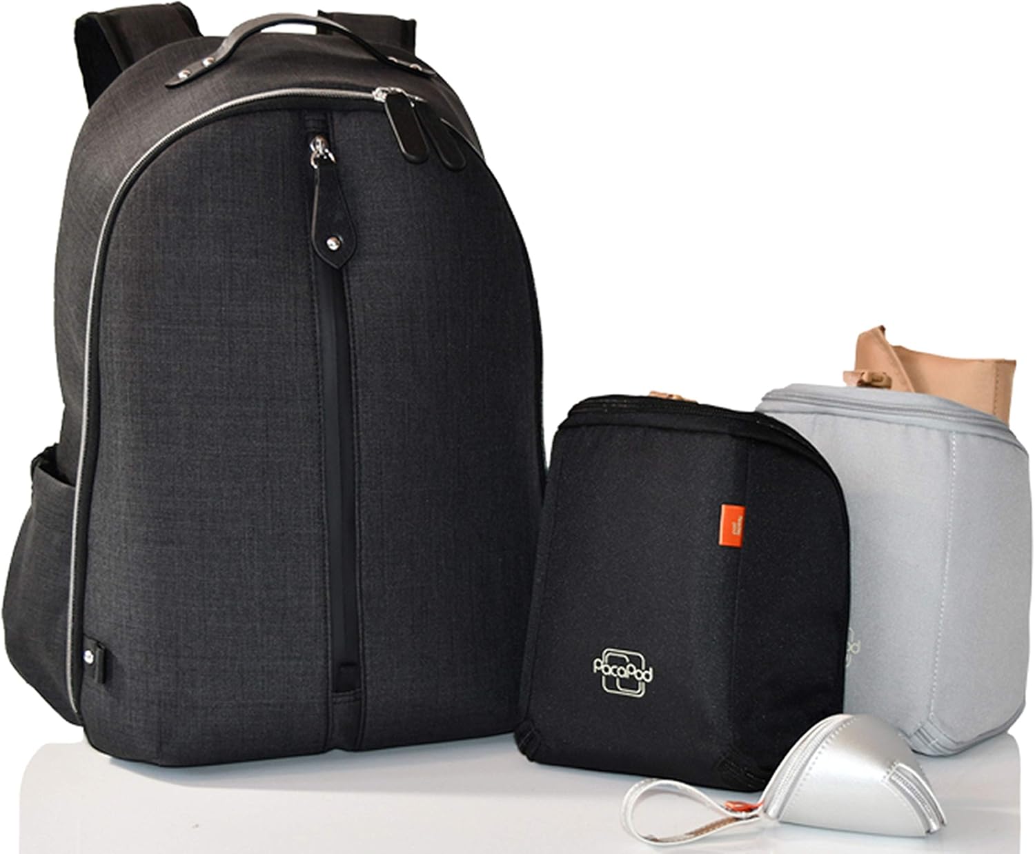 PacaPod Picos Pack Carbon Backpack Baby Changing Bag - Unisex Luxury Black Grey 3 in 1 Organising System