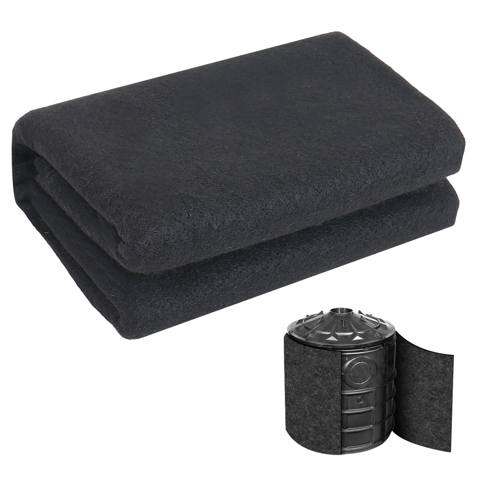 Tela de filtro geotextil no tejida, tela de drenaje geotextil, tela de filtro duradera para sistema de pozo seco de aguas pluviales, forro de drenaje para desagües franceses, control de erosión