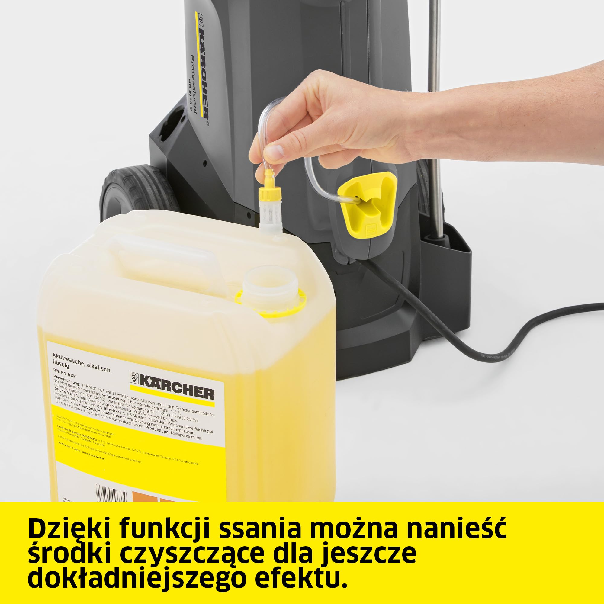 Kärcher myjka wysokociśnieniowa HD 6/13 C Plus, ciśnienie maksymalne 190 bar, wydajność 590 l/H, łatwy transport, w zestawie pistolet wysokociśnieniowy EASY Force, narzędzie do usuwania zanieczyszczeń